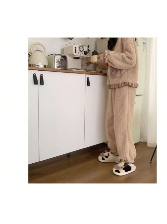 Soft Cow Slippers For Women - Cozy Cotton Animal-Themed Home Shoes Fluffy Winter Shoes For Women - Image 5