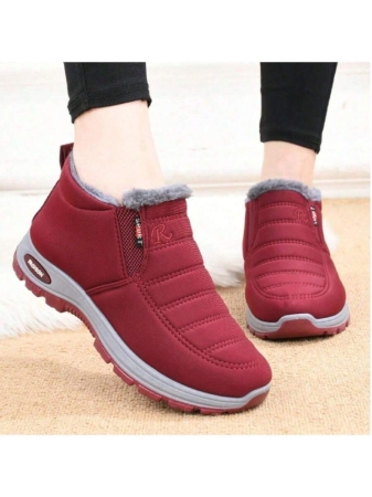 Women Boots Waterproof Ankle Boots Low Heel Winter Boots Fashion Black Winter Shoes Women Warm Snow Boots - Image 10