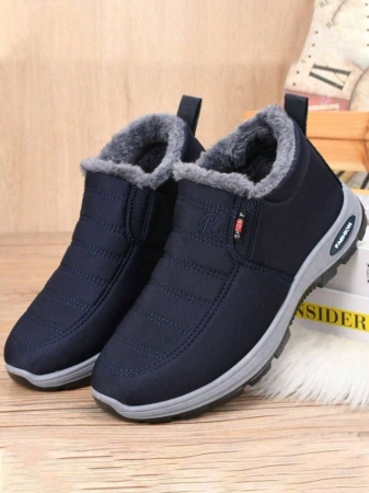 Women Boots Waterproof Ankle Boots Low Heel Winter Boots Fashion Black Winter Shoes Women Warm Snow Boots - Image 26