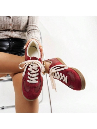 European And American Style Large Size German Training Shoes 5 New Round Toe Versatile Lace-Up Flat White Shoes Low-Cut Sports Shoes - Image 4