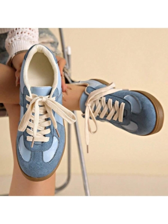 European And American Style Large Size German Training Shoes 5 New Round Toe Versatile Lace-Up Flat White Shoes Low-Cut Sports Shoes - Image 6