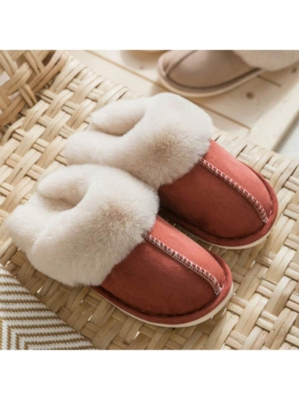 Women's Plush Lined Slippers, Wool Fluffy Moccasins,Outdoor Indoor Dual Use Slippers - Image 9