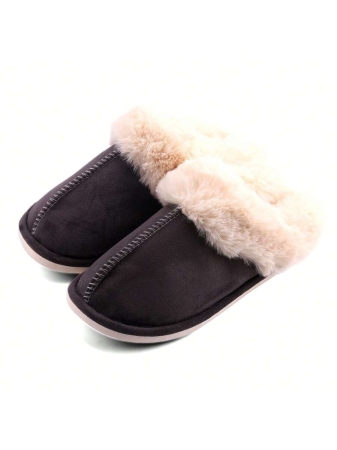 Women's Plush Lined Slippers, Wool Fluffy Moccasins,Outdoor Indoor Dual Use Slippers - Image 10