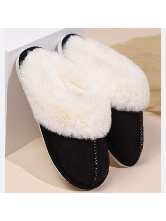 Women's Plush Lined Slippers, Wool Fluffy Moccasins,Outdoor Indoor Dual Use Slippers - Image 14