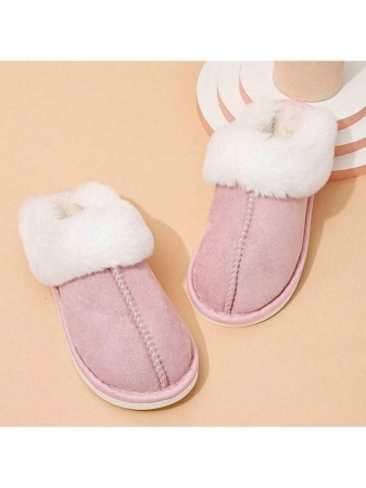 Women's Plush Lined Slippers, Wool Fluffy Moccasins,Outdoor Indoor Dual Use Slippers - Image 17