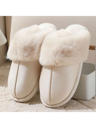 Women's Plush Lined Slippers, Wool Fluffy Moccasins,Outdoor Indoor Dual Use Slippers - Image 19