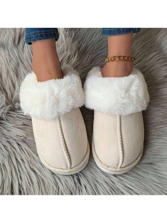 Women's Plush Lined Slippers, Wool Fluffy Moccasins,Outdoor Indoor Dual Use Slippers - Image 22