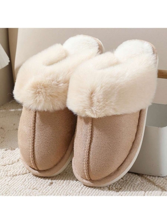 Women's Plush Lined Slippers, Wool Fluffy Moccasins,Outdoor Indoor Dual Use Slippers - Image 23