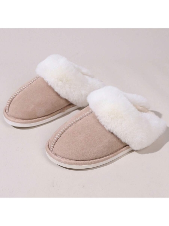 Women's Plush Lined Slippers, Wool Fluffy Moccasins,Outdoor Indoor Dual Use Slippers - Image 26