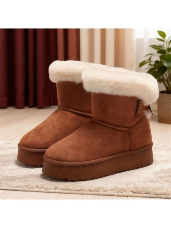 New Women's Winter Snow Boots, Platform Design With Bowknot Accents, Casual Style, Fleece-Lined, Thickened For Warmth, Non-Slip Function, Including Other Women's Winter Boots, Women's Boots And Women's Winter Shoes - Image 11