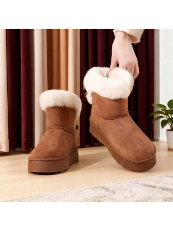 New Women's Winter Snow Boots, Platform Design With Bowknot Accents, Casual Style, Fleece-Lined, Thickened For Warmth, Non-Slip Function, Including Other Women's Winter Boots, Women's Boots And Women's Winter Shoes - Image 14