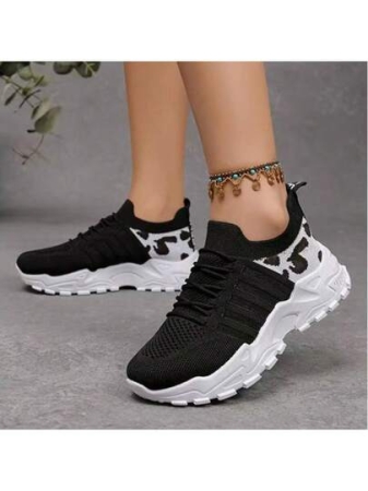 New Breathable, Thick-Soled, Lace-Up Low-Top Slip-On Shoes For Women, Comfortable Casual Shoes | Summer Shoes For The Beach, Vacation, Camping, And Everyday Wear | Casual Style | Mesh Design, Women's Sneakers, Casual And Sporty Design, Suitable For All-Day Wear