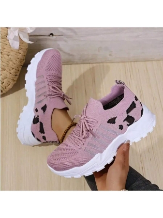 New Breathable, Thick-Soled, Lace-Up Low-Top Slip-On Shoes For Women, Comfortable Casual Shoes | Summer Shoes For The Beach, Vacation, Camping, And Everyday Wear | Casual Style | Mesh Design, Women's Sneakers, Casual And Sporty Design, Suitable For All-Day Wear - Image 2