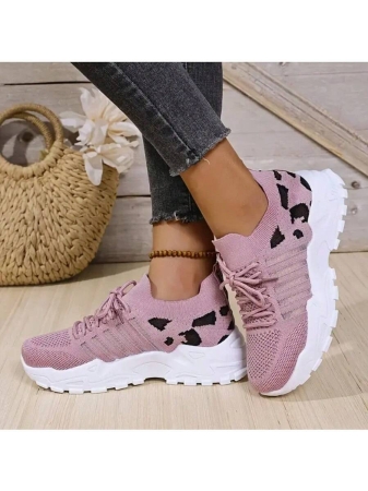 New Breathable, Thick-Soled, Lace-Up Low-Top Slip-On Shoes For Women, Comfortable Casual Shoes | Summer Shoes For The Beach, Vacation, Camping, And Everyday Wear | Casual Style | Mesh Design, Women's Sneakers, Casual And Sporty Design, Suitable For All-Day Wear - Image 3