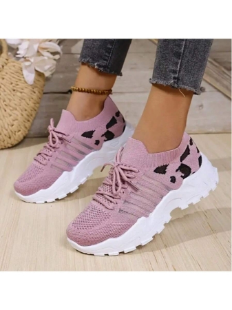 New Breathable, Thick-Soled, Lace-Up Low-Top Slip-On Shoes For Women, Comfortable Casual Shoes | Summer Shoes For The Beach, Vacation, Camping, And Everyday Wear | Casual Style | Mesh Design, Women's Sneakers, Casual And Sporty Design, Suitable For All-Day Wear - Image 4
