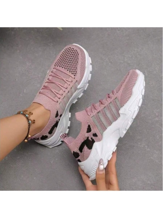 New Breathable, Thick-Soled, Lace-Up Low-Top Slip-On Shoes For Women, Comfortable Casual Shoes | Summer Shoes For The Beach, Vacation, Camping, And Everyday Wear | Casual Style | Mesh Design, Women's Sneakers, Casual And Sporty Design, Suitable For All-Day Wear - Image 5