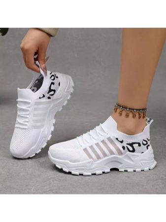 New Breathable, Thick-Soled, Lace-Up Low-Top Slip-On Shoes For Women, Comfortable Casual Shoes | Summer Shoes For The Beach, Vacation, Camping, And Everyday Wear | Casual Style | Mesh Design, Women's Sneakers, Casual And Sporty Design, Suitable For All-Day Wear - Image 7