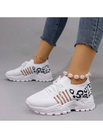 New Breathable, Thick-Soled, Lace-Up Low-Top Slip-On Shoes For Women, Comfortable Casual Shoes | Summer Shoes For The Beach, Vacation, Camping, And Everyday Wear | Casual Style | Mesh Design, Women's Sneakers, Casual And Sporty Design, Suitable For All-Day Wear - Image 9