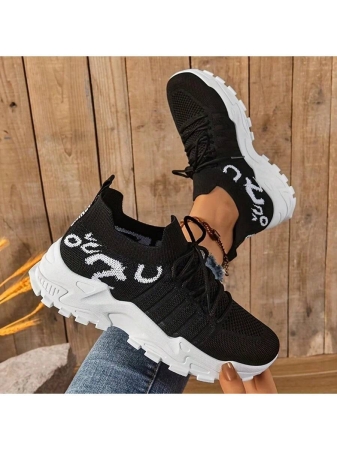 New Breathable, Thick-Soled, Lace-Up Low-Top Slip-On Shoes For Women, Comfortable Casual Shoes | Summer Shoes For The Beach, Vacation, Camping, And Everyday Wear | Casual Style | Mesh Design, Women's Sneakers, Casual And Sporty Design, Suitable For All-Day Wear - Image 19