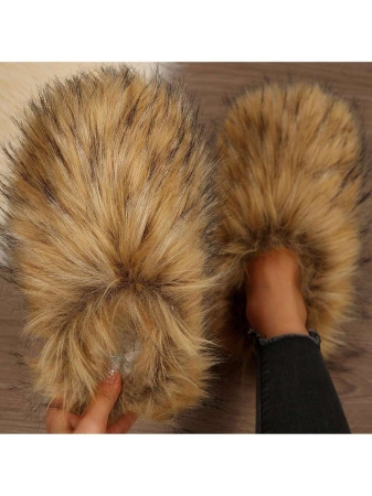 Womens Slippers Fuzzy Short Boots Shoes Bedroom Slippers Autumn Winter Shoes Slippers Cotton Fuzzy Slippers Comfy Faux Fluffy Slippers Soft Comfy Memory Foam Indoor House - Image 16