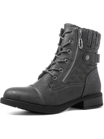 GLOBALWIN Women's Ankle Booties Fashion Combat Boots Fall Boots For Women Comfortable Low Heel Fall Boots Halloween Season - Image 9