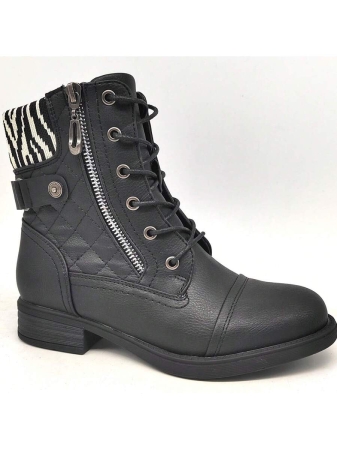 GLOBALWIN Women's Ankle Booties Fashion Combat Boots Fall Boots For Women Comfortable Low Heel Fall Boots Halloween Season - Image 24