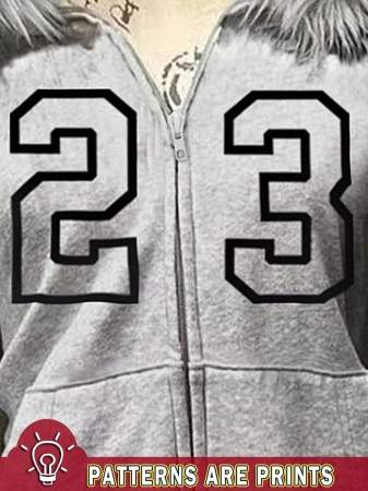 Noixe Women's Slim Fit Hooded Sweatshirt Jacket With Faux Fur Collar - Image 10