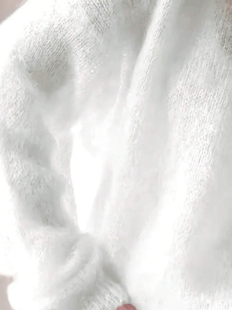 Women's Plush Mohair Blend Sweater | Dusty Pink V-Neck Fall Winter Pullover | Soft Dropped Shoulder Knit Top For Cool Weather And Everyday Coziness - Image 10