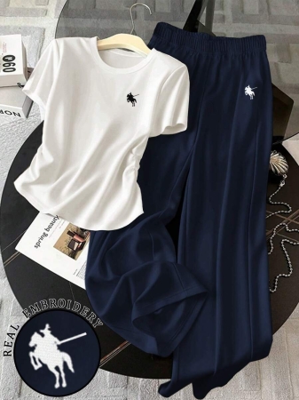 Resyla Women's Casual Ruched T-Shirt And Pants 2 Pieces Set, Summer - Image 22