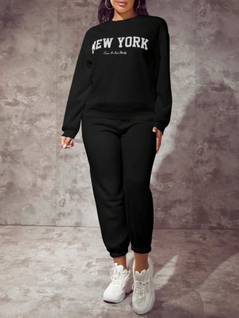 SHEIN SXY Letter Graphic Drop Shoulder Sweatshirt,Long Sleeve Tops In Fall/Winter - Image 5