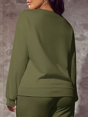 SHEIN SXY Letter Graphic Drop Shoulder Sweatshirt,Long Sleeve Tops In Fall/Winter - Image 13