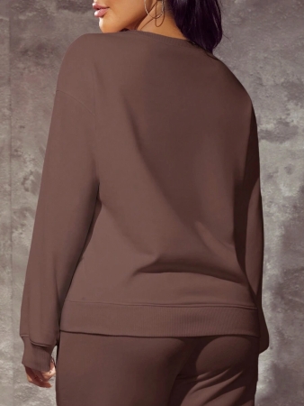 SHEIN SXY Letter Graphic Drop Shoulder Sweatshirt,Long Sleeve Tops In Fall/Winter - Image 28