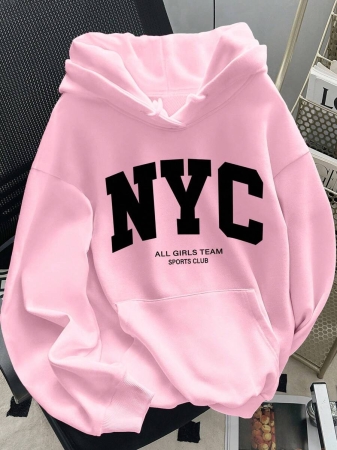 SHEIN Women's Casual Loose Fit Palm Tree Print Long Sleeve Hoodie Sweatshirt, Autumn - Image 15