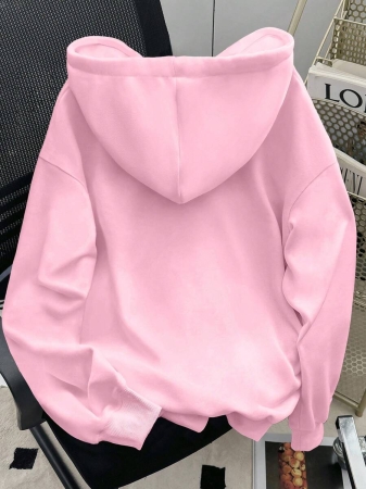 SHEIN Women's Casual Loose Fit Palm Tree Print Long Sleeve Hoodie Sweatshirt, Autumn - Image 16