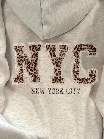 SHEIN Women's Casual Loose Fit Palm Tree Print Long Sleeve Hoodie Sweatshirt, Autumn - Image 23