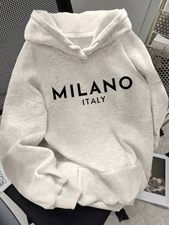 SHEIN Women's Casual Loose Fit Palm Tree Print Long Sleeve Hoodie Sweatshirt, Autumn - Image 24