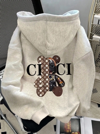 SHEIN Women's Casual Loose Fit Palm Tree Print Long Sleeve Hoodie Sweatshirt, Autumn - Image 70