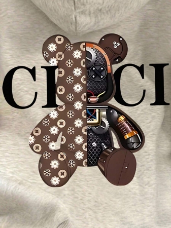 SHEIN Women's Casual Loose Fit Palm Tree Print Long Sleeve Hoodie Sweatshirt, Autumn - Image 75