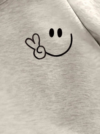 SHEIN Women's Casual Loose Fit Palm Tree Print Long Sleeve Hoodie Sweatshirt, Autumn - Image 81