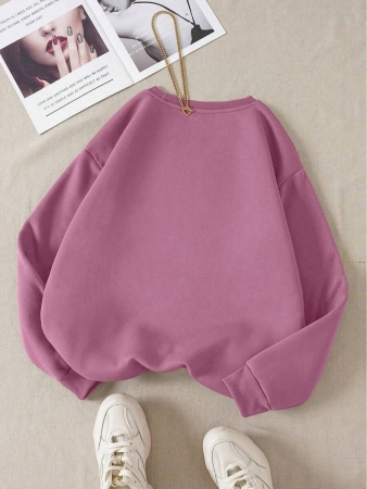 INAWLY Letter & Floral Print Thermal Pullover,Long Sleeve Tops Graduation,Back To School Outfits,Graduation,Teacher Outfits For Women,Back To School Fall Outfit - Image 28