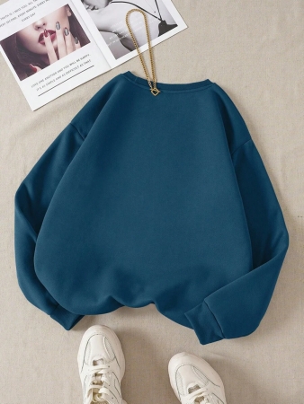 INAWLY Letter & Floral Print Thermal Pullover,Long Sleeve Tops Graduation,Back To School Outfits,Graduation,Teacher Outfits For Women,Back To School Fall Outfit - Image 42