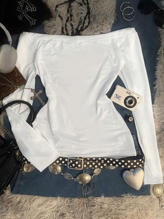 Noixe Y2K Women's Printed T-Shirt, Plum Blossom T-Shirt, Suitable For Autumn And Winter, Fashionable, Printed T-Shirt, Fashionable T-Shirt, Gifts For Brothers And Sisters, Gifts For Sisters, Cute T-Shirt, 2000S Retro T-Shirt, Casual And Simple, Fashionable T-Shirt - Image 18