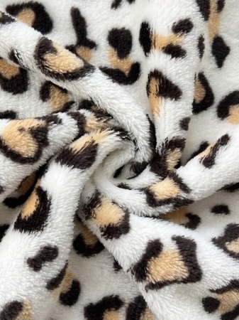 Elamini 1pc Black & White Casual Cute Contrast Color Flannel Thermal Lined Printed Leopard Heart Zip-Up Soft Sweatshirt Jacket For Women, Back To School Season - Image 73