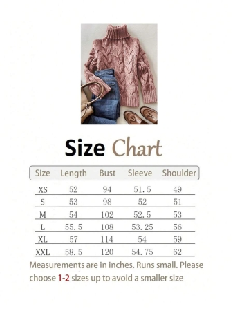 Autumn And Winter Elegant Fashion Casual Comfortable Brown Twisted Rope Sisal Pattern Textured High Neck Long Sleeve Sweater Knitted Pullover,Fall Clothes For Women, Winter Clothes For Women,Fall Tops,Work/Office, Business Casual Woman - Image 25