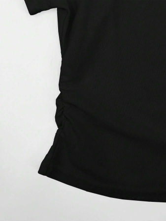 Rina Fox Ladies' Contrast Color Turndown Collar Long Sleeve Casual T-Shirt With Knight Print Fall Cloth For Women, Christmas - Image 11