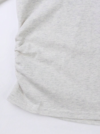 Rina Fox Ladies' Contrast Color Turndown Collar Long Sleeve Casual T-Shirt With Knight Print Fall Cloth For Women, Christmas - Image 37