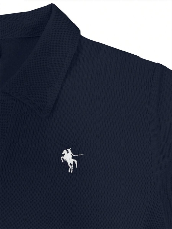 Rina Fox Ladies' Contrast Color Turndown Collar Long Sleeve Casual T-Shirt With Knight Print Fall Cloth For Women, Christmas - Image 53