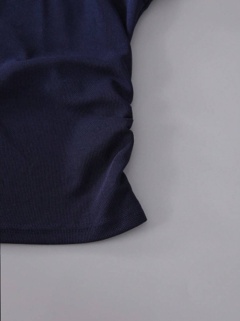 Rina Fox Ladies' Contrast Color Turndown Collar Long Sleeve Casual T-Shirt With Knight Print Fall Cloth For Women, Christmas - Image 59