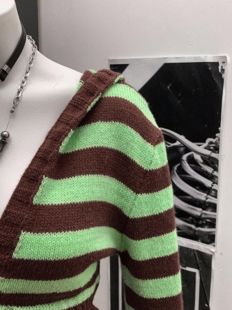 StreetHx Streetwear Women's Colorblock Hooded Drawstring Casual Long Sleeve Sweater Top - Image 5