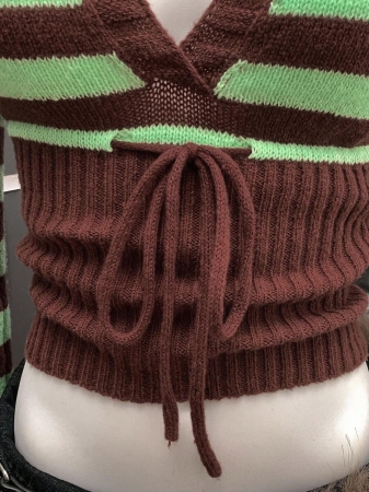 StreetHx Streetwear Women's Colorblock Hooded Drawstring Casual Long Sleeve Sweater Top - Image 6